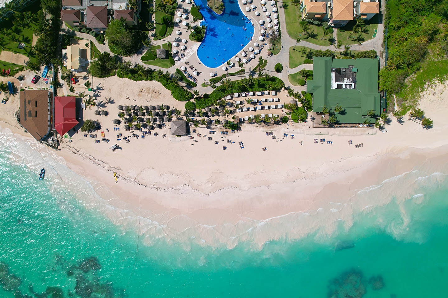 Vista aérea del resort