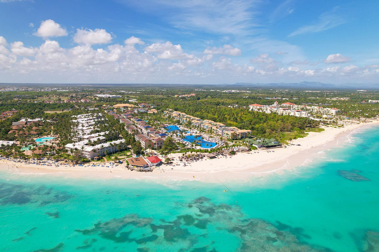 Vista aérea del resort