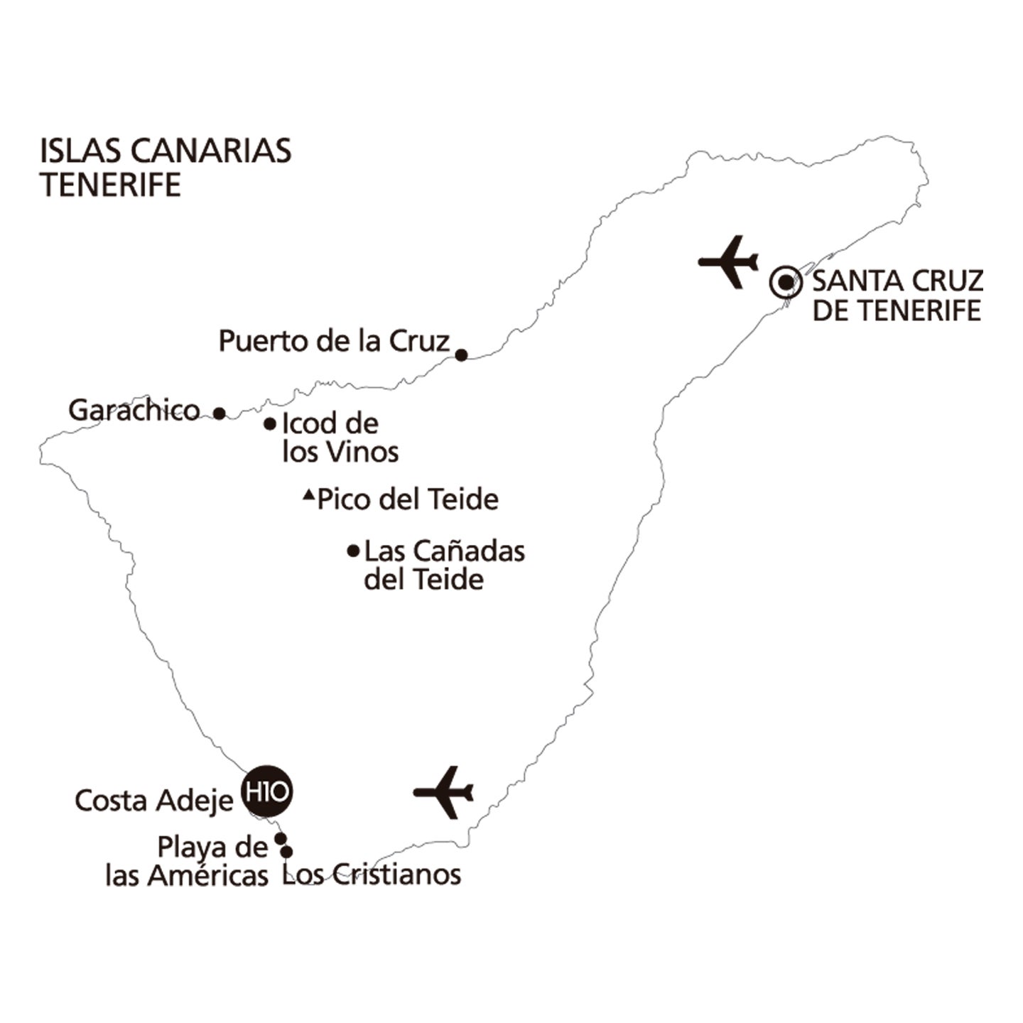 Mapa - H10 Costa Adeje Palace