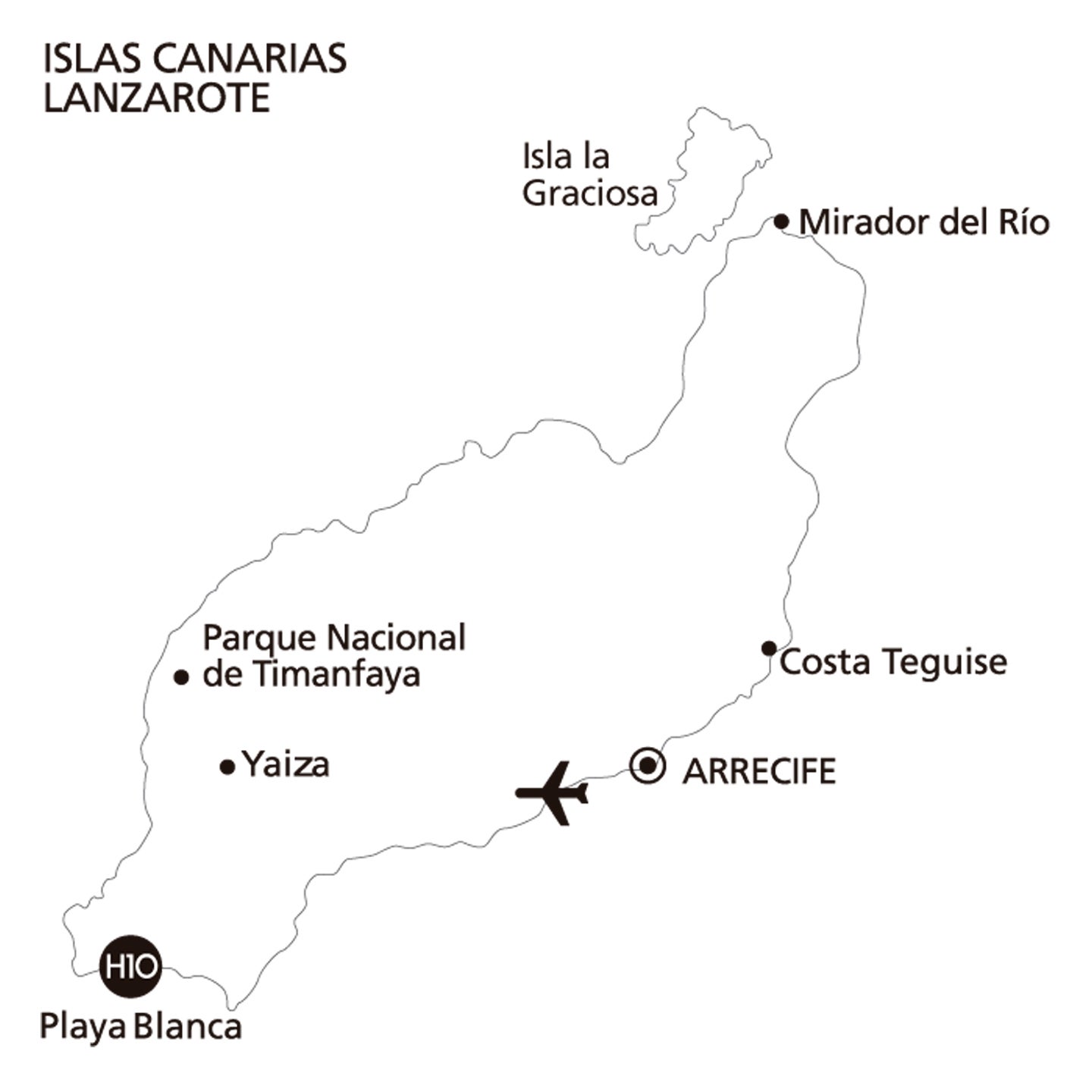 Mapa - H10 Lanzarote Princess