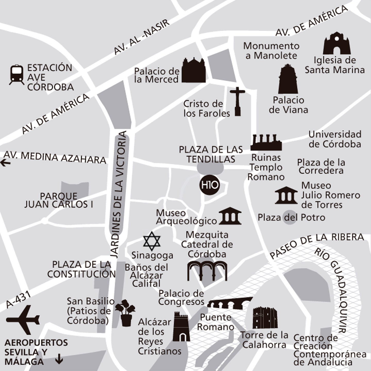 Mapa - H10 Palacio Colomera