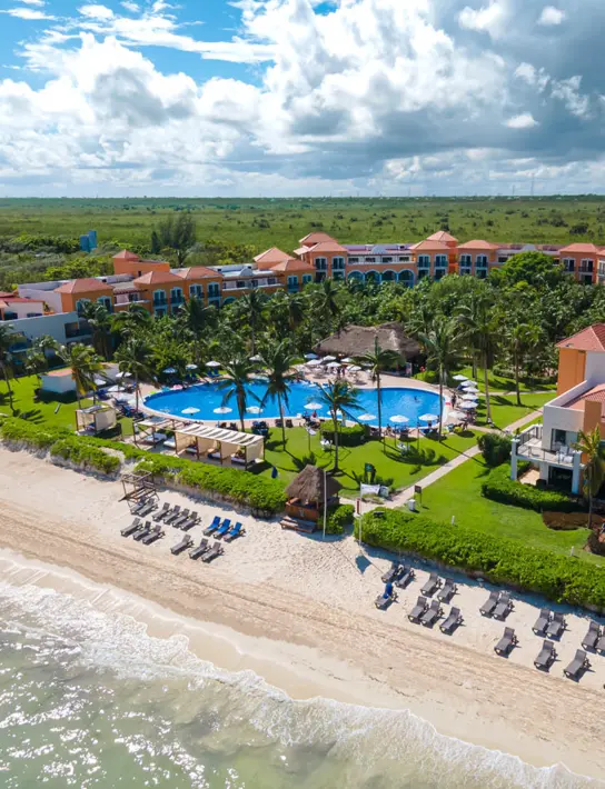 Aerial view of the hotel