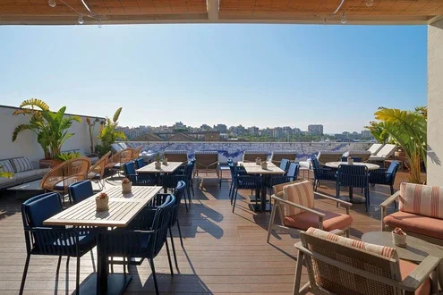 Terrassa Mare Nostrum amb vistes al Port Vell