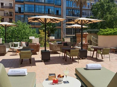 Solàrium a la terrassa de l'hotel