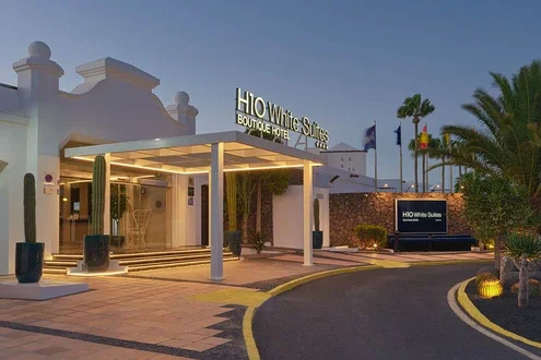 Vista de l‘entrada de l‘hotel