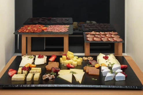 Detall del buffet per l'esmorzar