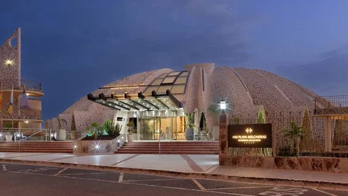 Night view of the hotel