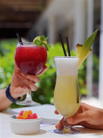 Elaborate gastronomy Aqua Bar snacks menu